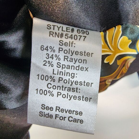 CAbi Black Stretch Knit Blazer Jacket Size 4 Double Breast Crest Academia Preppy - Picture 14 of 15